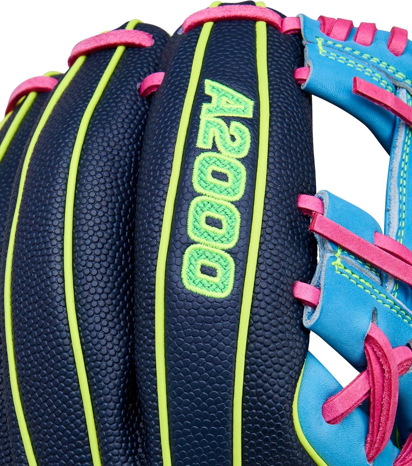 imageWilson Winter 2025 A2000 Baseball GlovesNavySky Blue Optic Yellow