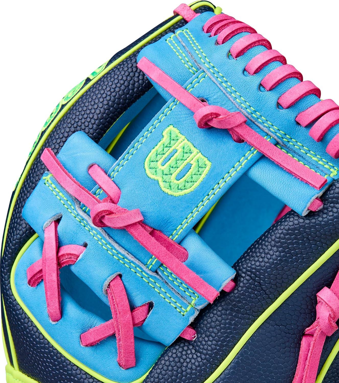 imageWilson Winter 2025 A2000 Baseball GlovesNavySky Blue Optic Yellow
