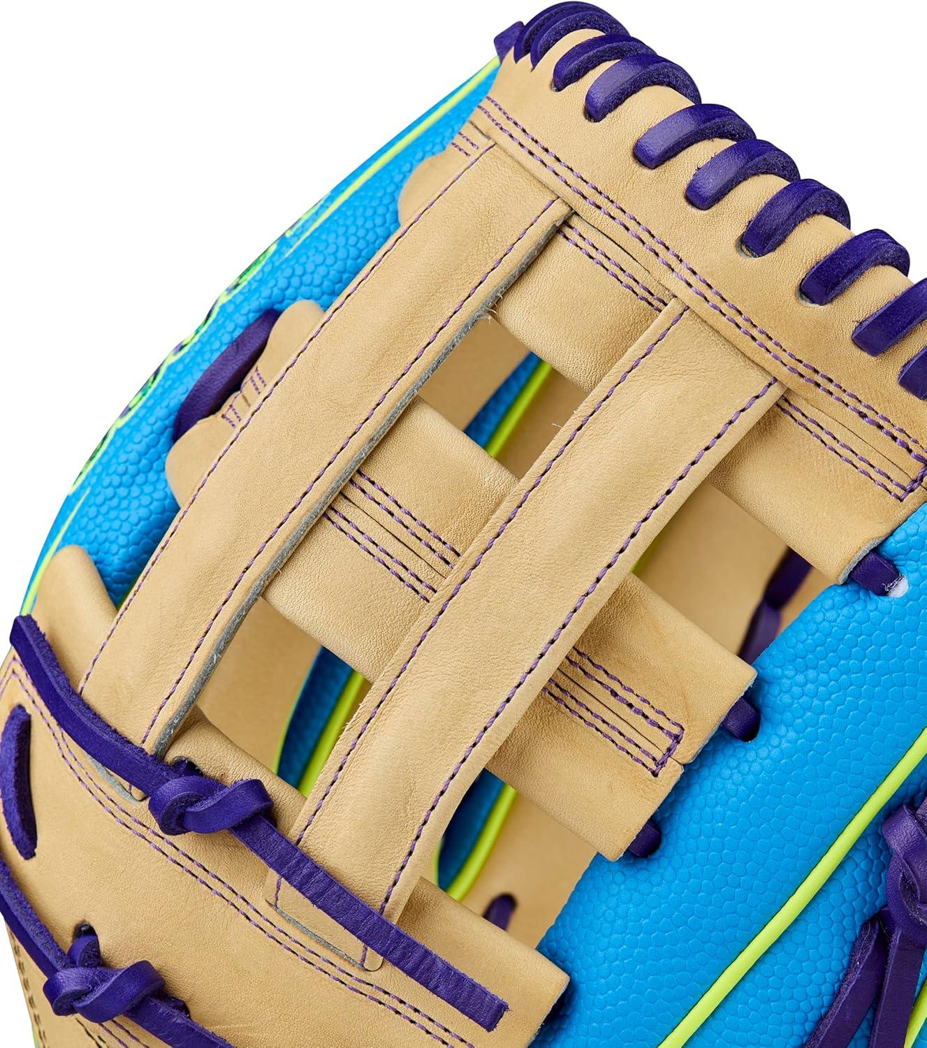 imageWilson Winter 2025 A2000 Baseball GlovesSky BlueBlondeOptic Yellow