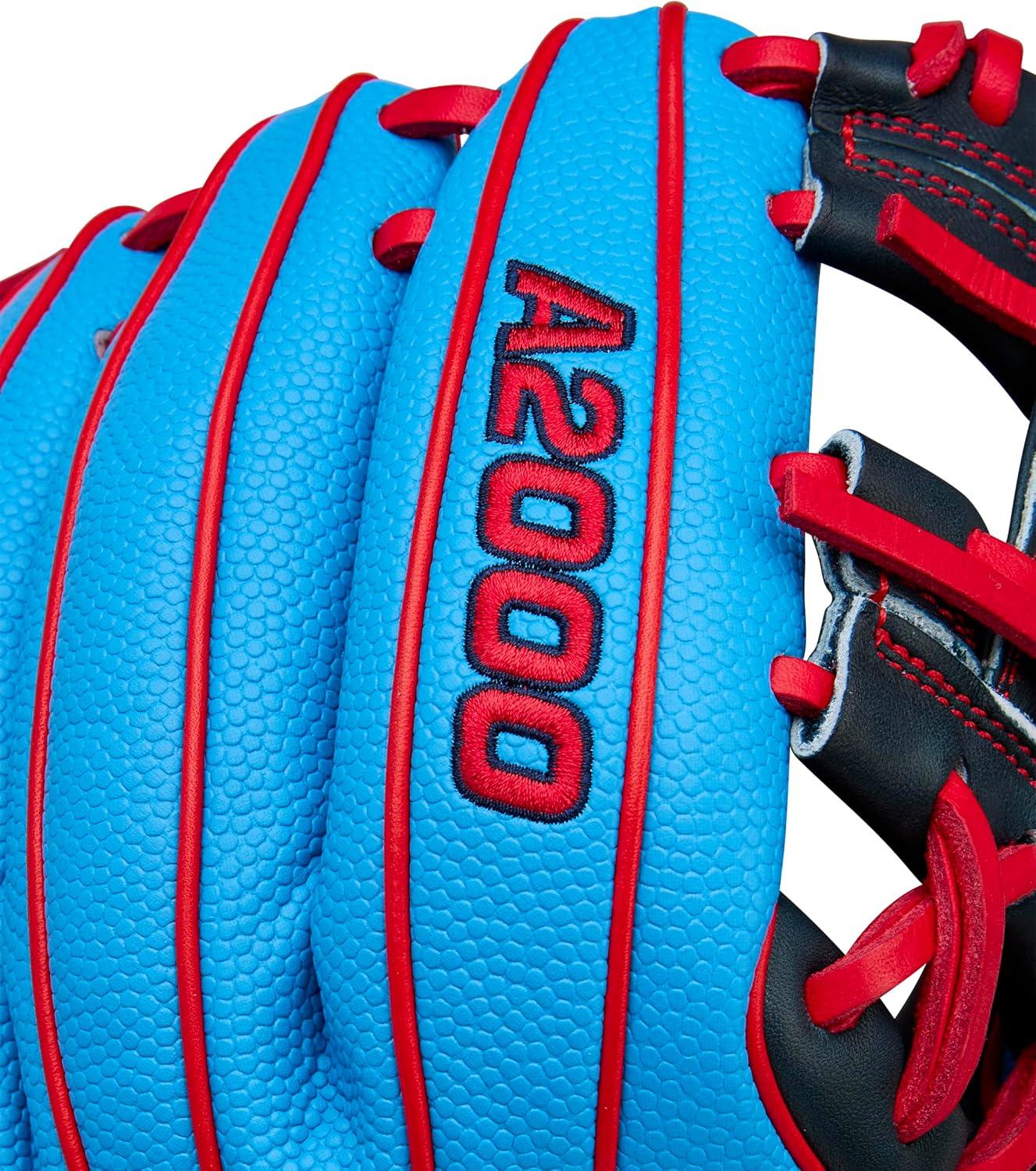 imageWilson Winter 2025 A2000 Baseball GlovesSky BlueNavyRed
