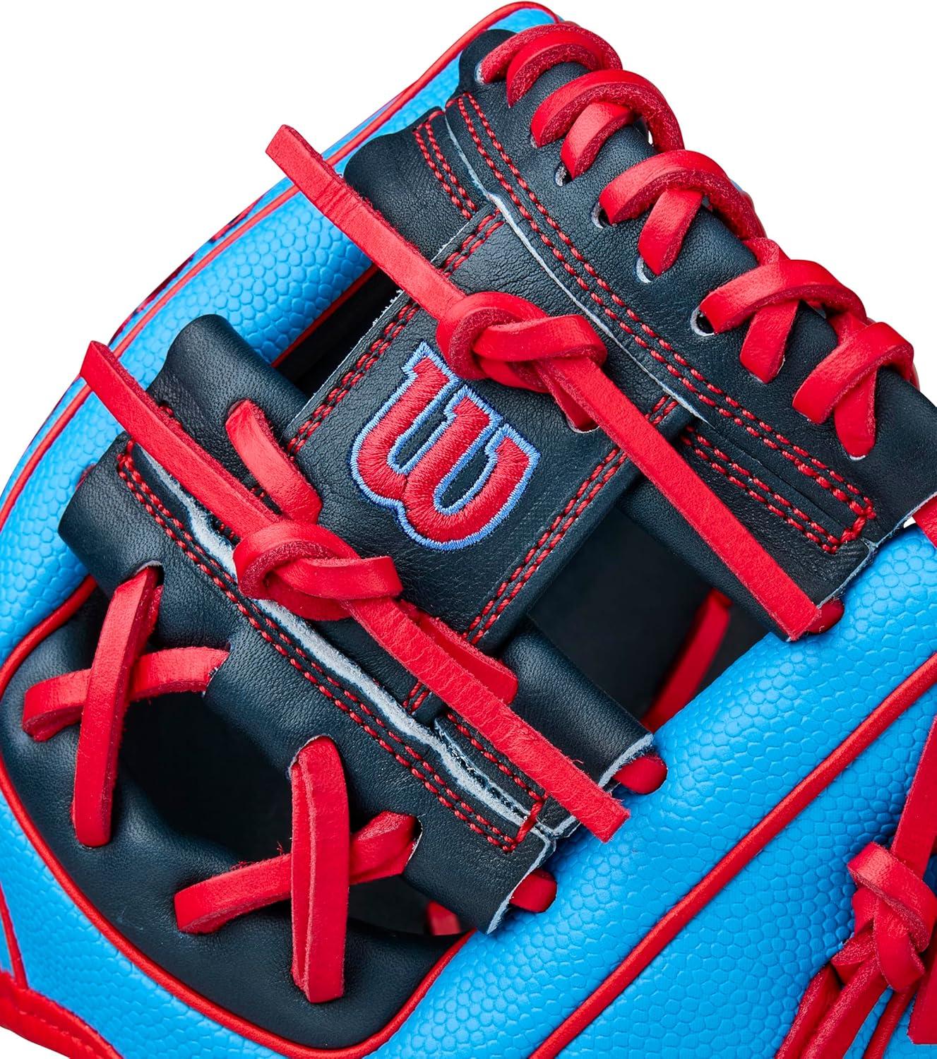 imageWilson Winter 2025 A2000 Baseball GlovesSky BlueNavyRed