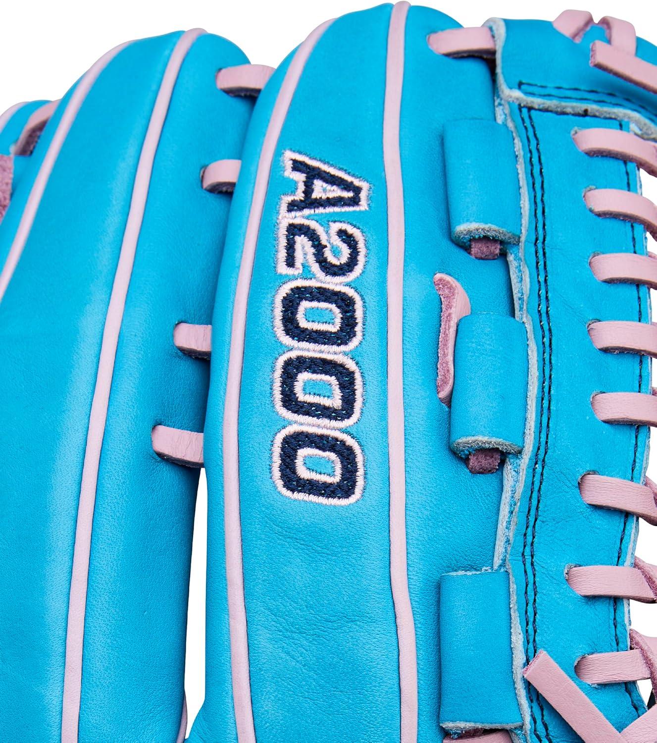imageWilson Winter 2025 A2000 Baseball GlovesTropical BlueXLavender