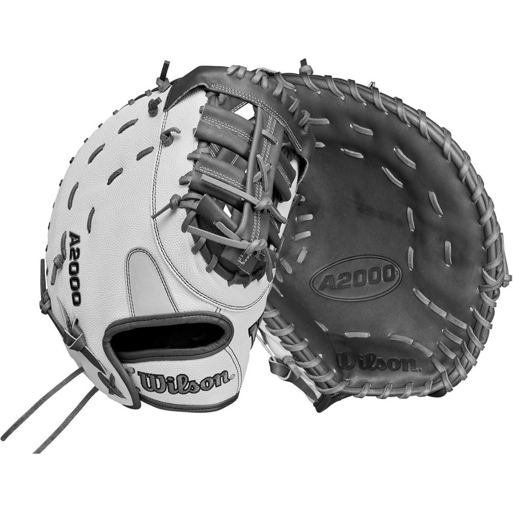 imageWilson A2000 Fastpitch First Base MittsWhiteCoal