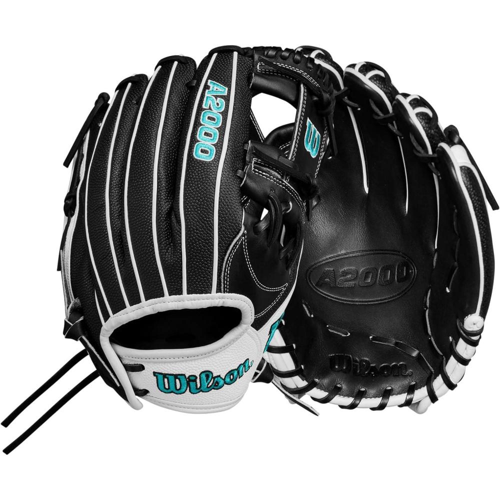 imageWilson A2000 Infield Fastpitch GlovesBlackWhiteTeal