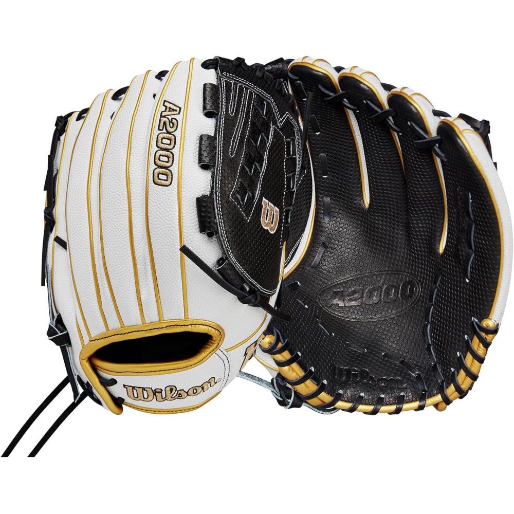imageWilson A2000 Outfield Fastpitch Gloves 125WhiteBlackYellow