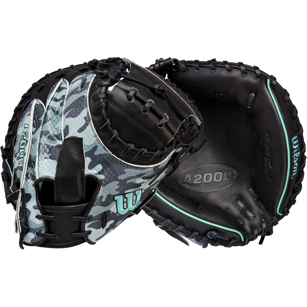 imageWilson Fall 2025 A2000 Baseball GlovesCamoBlackSeafoam