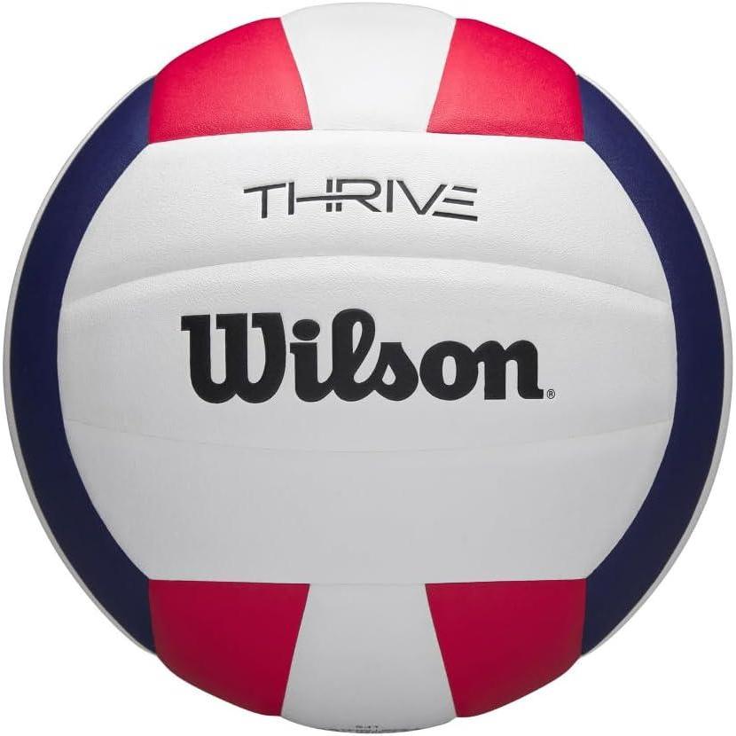 imageWilson Thrive Indoor Game Volleyballs Official SizeRedWhiteNavy