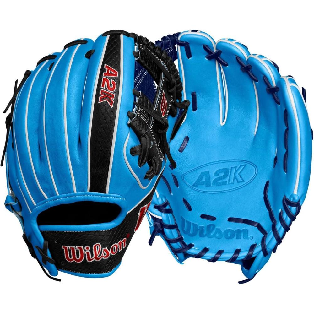 imageWilson Winter 2024 A2K Baseball GlovesTropical BlueXNavyRed