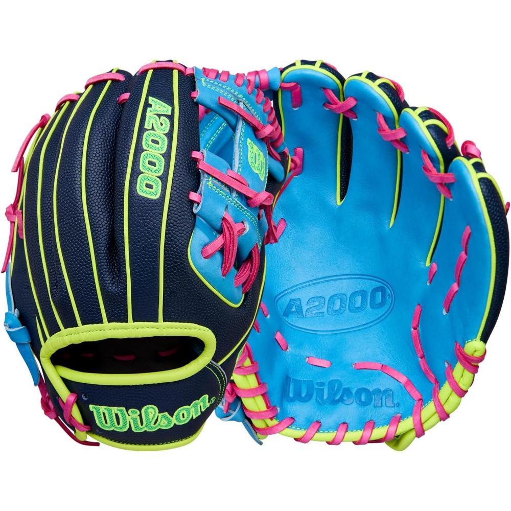 imageWilson Winter 2025 A2000 Baseball GlovesNavySky Blue Optic Yellow