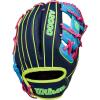 Wilson Winter 2025 A2000® Baseball Gloves(Navy/Sky Blue/ Optic Yellow)