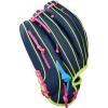 Wilson Winter 2025 A2000® Baseball Gloves(Navy/Sky Blue/ Optic Yellow)