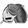 Wilson 2024 Fastpitch Classics Series A2000 FPCM23SS 34” Fastpitch Catcher’s Mitt – Right Hand Throw, White/Coal