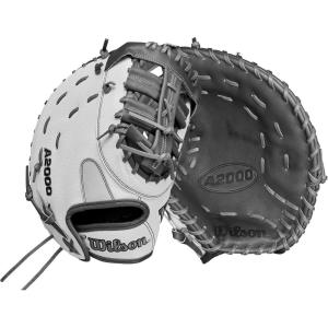 Wilson A2000 Fastpitch First Base Mitts(White/Coal)
