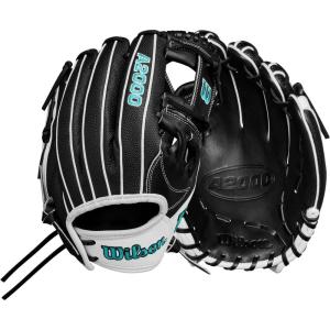 Wilson A2000 Infield Fastpitch Gloves(Black/White/Teal)