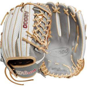 Wilson A2000 Outfield Fastpitch Gloves – 12.5″(White/Grey/Blonde)