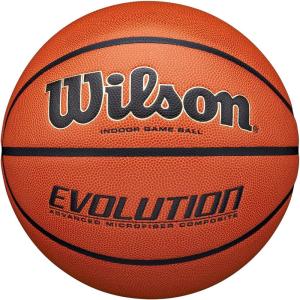 Wilson Evolution Indoor Game Basketballs – Size 5, Size 6 and Size 7(Brown – Game Ball)