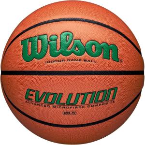 Wilson Evolution Indoor Game Basketballs – Size 5, Size 6 and Size 7(Green/Brown)
