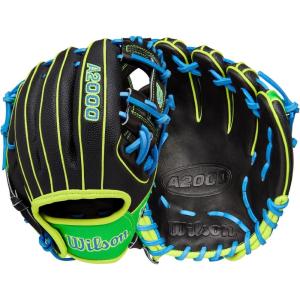 Wilson Fall 2025 A2000® Baseball Gloves(Black/Neon Green/ Sky Blue)