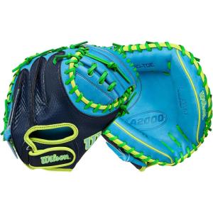 Wilson Fall 2025 A2000® Baseball Gloves(Navy/Sky Blue/Neon Green)