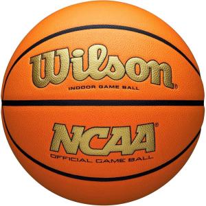 Wilson NCAA Evo NXT Official Indoor Game Basketballs – Sizes 6 and 7(Gold/Orange)