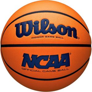 Wilson NCAA Evo NXT Official Indoor Game Basketballs – Sizes 6 and 7(Navy/Orange)