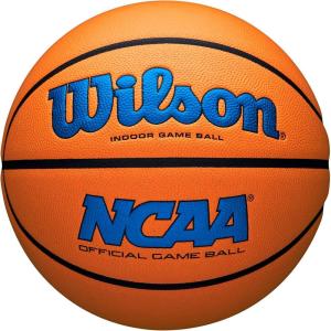 Wilson NCAA Evo NXT Official Indoor Game Basketballs – Sizes 6 and 7(Royal/Orange)