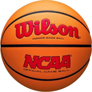 Wilson NCAA Evo NXT Official Indoor Game Basketballs – Sizes 6 and 7(Scarlet/Orange)