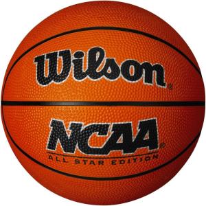 Wilson NCAA Mini Rubber Basketball(Orange)