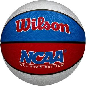 Wilson NCAA Mini Rubber Basketball(Red/White/Blue)