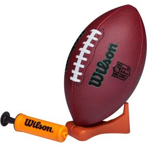 Wilson NFL Ignition Gen Green Football with Pump and Tee – Brown, Junior Size