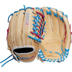 Wilson Winter 2024 A2000® Fastpitch Gloves(Blonde/Blue/Flamingo)