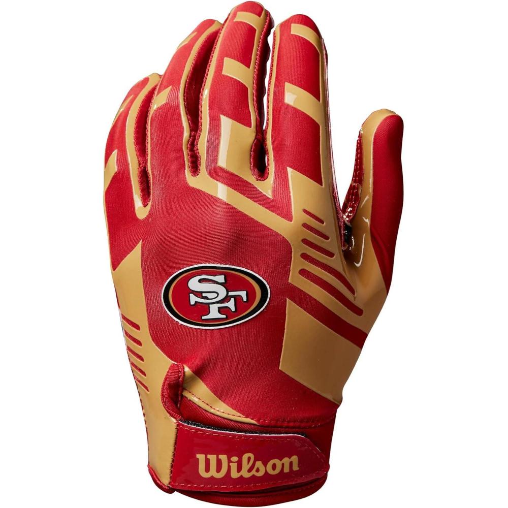 imageWilson NFL Stretch Fit Football Gloves Youth and Adult Sizes