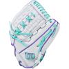 Wilson 2026 A500 Siren Fastpitch Softball Gloves(White/Purple/Seafoam)