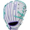 Wilson 2026 A500 Siren Fastpitch Softball Gloves(White/Purple/Seafoam)