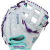 Wilson 2026 A500 Siren Fastpitch Softball Gloves(White/Seafoam/Purple)
