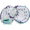 Wilson 2026 A500 Siren Fastpitch Softball Gloves(White/Seafoam/Purple)