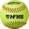 Wilson A9011 Collegiate and HS NFHS Leather Polycore Softballs – 12 Pack, Yellow(Yellow)