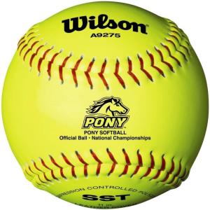 Wilson A9075 Pony League Softball (12-Pack)(Optic Yellow)