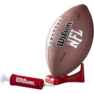Wilson NFL Recreational Footballs(Brown – Deflated w/ Pump and Tee)