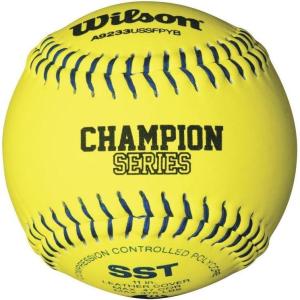 Wilson USSSA Series Leather Softball (1 Dozen)(Optic Yellow)