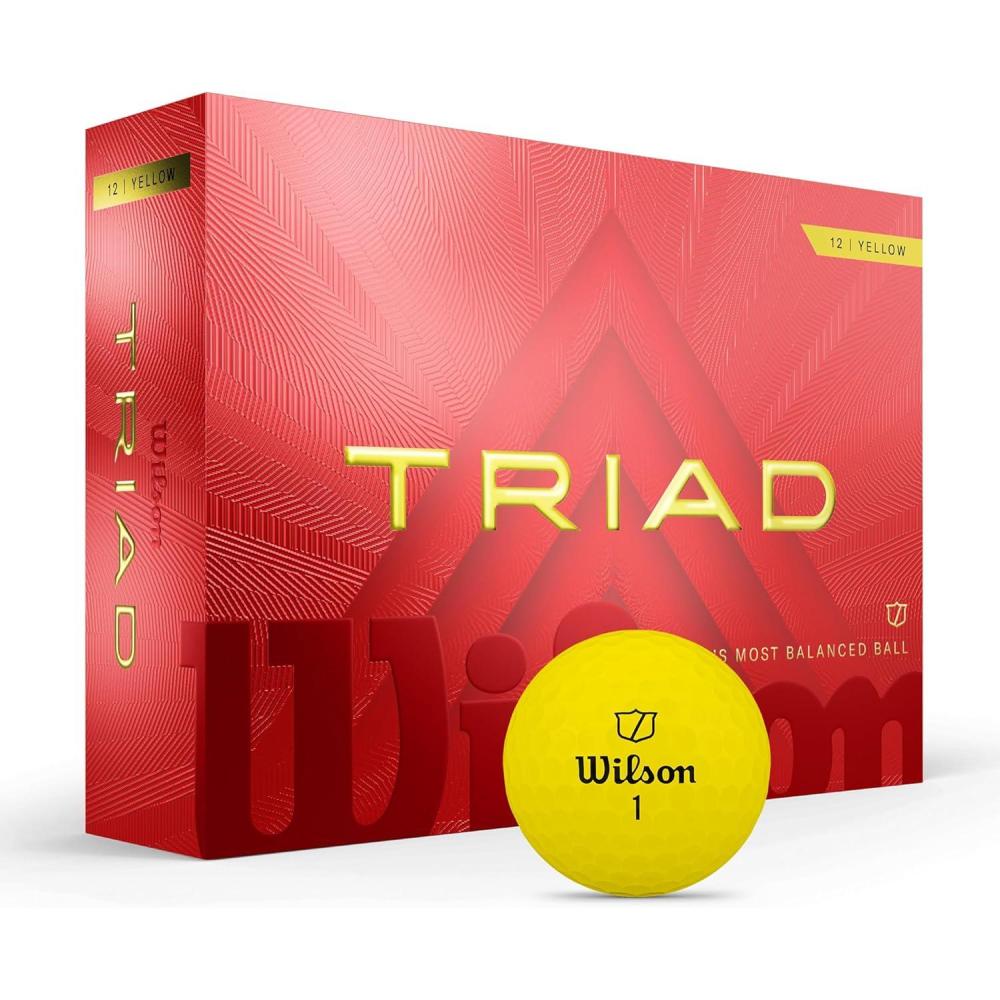 imageWilson 2025 Triad Golf Balls  White 12 BallsYellow