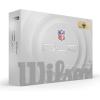 Wilson 2025 Duo Soft NFL Golf Ball – 12 Balls, White, Atlanta Falcons(New Orleans Saints)