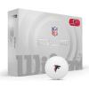 Wilson 2025 Duo Soft NFL Golf Ball – 12 Balls, White, Atlanta Falcons(Atlanta Falcons)