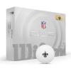 Wilson 2025 Duo Soft NFL Golf Ball – 12 Balls, White, Atlanta Falcons(New Orleans Saints)