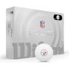 Wilson 2025 Duo Soft NFL Golf Ball – 12 Balls, White, Atlanta Falcons(Pittsburgh Steelers)