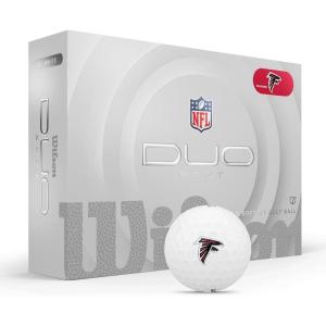 Wilson 2025 Duo Soft NFL Golf Ball – 12 Balls, White, Atlanta Falcons(Atlanta Falcons)
