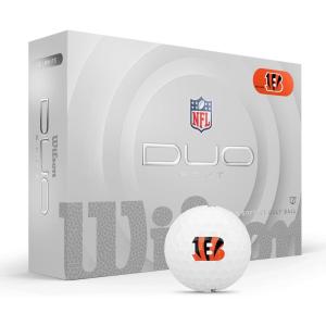 Wilson 2025 Duo Soft NFL Golf Ball – 12 Balls, White, Atlanta Falcons(Cincinnati Bengals)