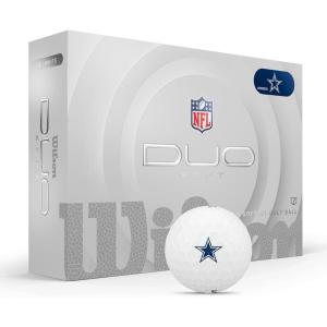Wilson 2025 Duo Soft NFL Golf Ball – 12 Balls, White, Atlanta Falcons(Dallas Cowboys)