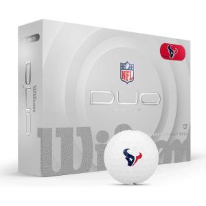 Wilson 2025 Duo Soft NFL Golf Ball – 12 Balls, White, Atlanta Falcons(Houston Texans)
