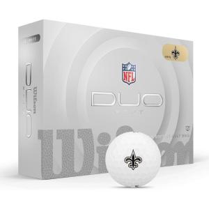 Wilson 2025 Duo Soft NFL Golf Ball – 12 Balls, White, Atlanta Falcons(New Orleans Saints)